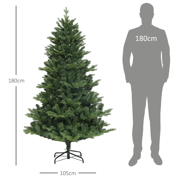 Kunstmatige Kerstboom, 180 Cm Kerstboom Met 818 Punten, Snelmontage Vouwsysteem, Stalen Standaard, Voor Kerstdecoratie, Binnen, Groen 4