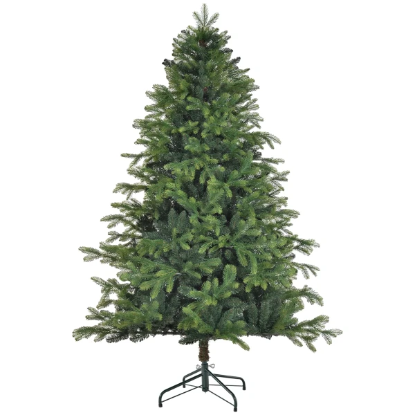 Kunstmatige Kerstboom 180 Cm Met 1700 Toppen, Inklapbaar & Stabiele Metalen Standaard, Ideaal Voor Kerstdecoratie, Groen 1