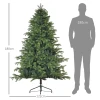 Kunstmatige Kerstboom 180 Cm Met 1700 Toppen, Inklapbaar & Stabiele Metalen Standaard, Ideaal Voor Kerstdecoratie, Groen 4