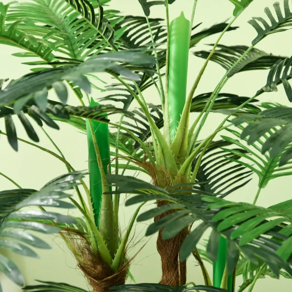 Kunstmatige Planten, Kunst Palm, 100 Cm Kunstplant Met 27 Takken, Kamerplant, Kunstboom, Plant Decoratie Voor Binnen, Buiten, Groen 10