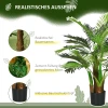 Kunstmatige Planten, Kunst Palm, 100 Cm Kunstplant Met 27 Takken, Kamerplant, Kunstboom, Plant Decoratie Voor Binnen, Buiten, Groen 6
