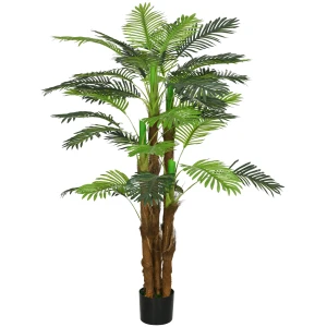 Kunstmatige Planten, Kunst Palm, 160 Cm Kunstplant Met 36 Takken, Kamerplant, Kunstboom, Plant Decoratie Voor Binnen, Buiten, Groen 1