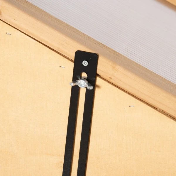 Kweekbak Van Hout, Mini Broeikas 70 X 50 X 120 Cm, Kas Met Afdekking, Venster, Dubbele Deur, Lichtdoorlatende Kweekbak Met 3 Planken, Winterbestendige Verhoogde Tuinbed Voor Tuin, Balkon, Bruin 10