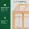 Kweekbak Van Hout, Mini Broeikas 70 X 50 X 120 Cm, Kas Met Afdekking, Venster, Dubbele Deur, Lichtdoorlatende Kweekbak Met 3 Planken, Winterbestendige Verhoogde Tuinbed Voor Tuin, Balkon, Bruin 5