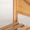 Kweekbak Van Hout, Mini Broeikas 70 X 50 X 120 Cm, Kas Met Afdekking, Venster, Dubbele Deur, Lichtdoorlatende Kweekbak Met 3 Planken, Winterbestendige Verhoogde Tuinbed Voor Tuin, Balkon, Bruin 8