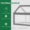 Kweekbak Van Hout, Mini Broeikas 90 X 52 X 49,5 Cm, Broeikas Met Deksel, Lichtdoorlatende Kweekbak, Winterbestendige Verhoogde Tuinbed Voor Tuin, Balkon, Grijs 5