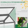 Kweekbak Van Hout, Mini Broeikas 90 X 52 X 49,5 Cm, Broeikas Met Deksel, Lichtdoorlatende Kweekbak, Winterbestendige Verhoogde Tuinbed Voor Tuin, Balkon, Grijs 6
