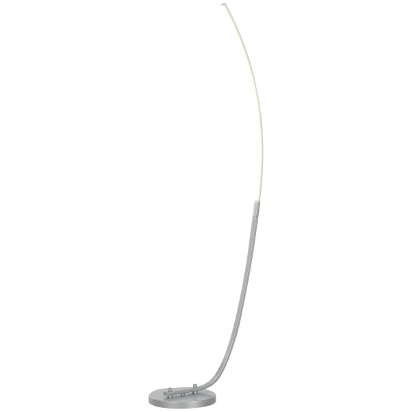 Led Staande Lamp Woonkamer Staande Lamp Met Voetschakelaar, Dimbare Staande Lamp Met Aanpasbare Helderheid, Staande Lamp Voor Slaapkamer, Zilver 1