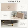 Luxe Zitbank Gestoffeerde Bank Met Opbergruimte Armleuningen Kofferbank Fluweelachtig Polyester Rubberhout Beige 107 X 42 X 65 Cm 7