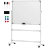 Magnetisch Whiteboard 120 X 90 Cm Dubbelzijdig Magneetbord Met Standaard, Wielen, 6 Markers & 1 Gum, 360° Draaibaar, 3 Traps Verstelbaar Magneetbord Voor Kantoor, Thuis 1