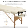 Massagetafel, Opvouwbare Massageliege, In Hoogte Verstelbare Massagebank, Massagebed Met Hoofdsteun, Voor Spa, Salon, Kunstleer, Hout, Crème 4