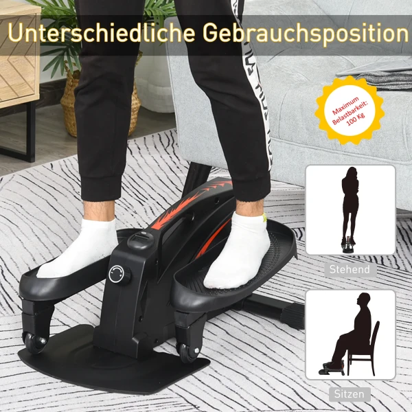 Mini Stepper Met Lcd Monitor, Hometrainer, Pedaaltrainer, Trainingsapparaat, Traploos Instelbare Weerstand, Antislip Steppbord 5