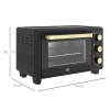 Minibackofen 16 L 1400w Mini Oven 100 230℃ 60 Min. Timer, Met Grillrooster En Bakplaat, Pizzaoventje Met Tablethandvat, Kruimelbak Zwart 4