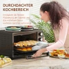 Minibackofen 28 L 2600w Mini Oven 100 230℃ 60 Min. Timer, Met 2 Warmhoudplaten, Bakplaat En Grillrooster Pizzaoventje Met Kruimelbak, Tablethandvat Zwart 9