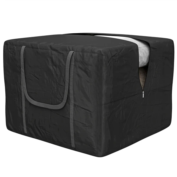 Opbergtas 600d Oxford, 384l Draagtas Tot 60kg Belastbaar, Uv30+ Waterdichte Kussentas, Voor Kamperen En Reizen, 80 X 80 X 60 Cm, Zwart 1