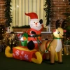 Opblaasbare Kerstdecoratie, 1,22 M Kerstman Met Led Verlichting, Tuindecoratie, Zelfopblazende Kerstverlichting Voor Binnen En Buitenruimte 2