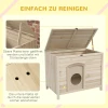 Opvouwbaar Klein Dierenhuis, Houten Huisdierhuis, Houten Huis Voor Katten, Honden Onder 13,5 Kg, Binnen, 78 X 51 X 62 Cm, Natuurhout 8