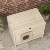 Opvouwbaar Klein Dierenhuis, Houten Huisdierhuis, Houten Huis Voor Katten, Honden Onder 13,5 Kg, Binnen, 78 X 51 X 62 Cm, Natuurhout 9