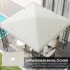 Outsuuny Vervangend Dak Voor Paviljoen 3 X 3 M, Waterdicht Paviljoendak, Vervanghoes Voor Tuinpaviljoen, Vervangende Onderdelen Gemaakt Van Oxford Stof, 370 G/m², Lichtgrijs 5