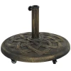 Parasolvoet Van Beton, Parasolstandaard Met Rol, Ronde Parasolhouder, Parasolgewicht, Standaard Voor Parasol 34/38/48mm Buisdiameter, Voor Balkon, Terras, Tuin, Brons 1