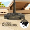 Parasolvoet Van Beton, Parasolstandaard Met Rol, Ronde Parasolhouder, Parasolgewicht, Standaard Voor Parasol 34/38/48mm Buisdiameter, Voor Balkon, Terras, Tuin, Brons 7