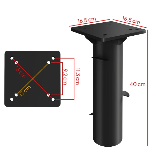 Parasolvoet Van Beton, Zweefparasolvoet Vierkante Parasolhouder, Voet Voor Zweefparasol 113/92 Mm, Parasolgewicht Voor Balkon, Terras, Tuin, Donkergrijs 4