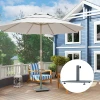 Parasolvoet Van Metaal 18,5 Kg, Parasolstandaard Met Wielen, Vierkante Parasolhouder, Parasolgewicht, Stand Voor Parasol 32/38/48mm Buisdiameter, Voor Balkon, Terras, Grijs 8