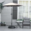Parasolvoet Voor Ø38/48mm Parasolstang, Tot 30kg Water Of 40kg Zand, Hdpe, Zwart, Ø55x38cm, Stabiele Steun Voor Tuin 2