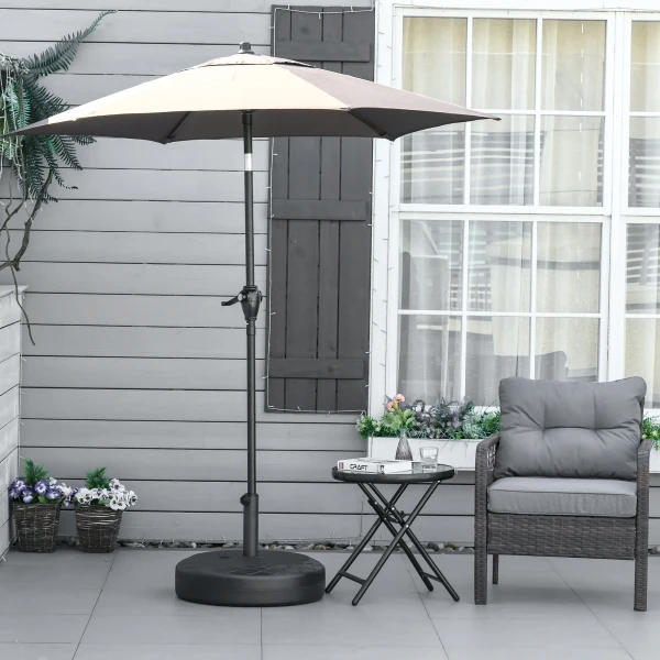 Parasolvoet Voor Ø38/48mm Parasolstang, Tot 30kg Water Of 40kg Zand, Hdpe, Zwart, Ø55x38cm, Stabiele Steun Voor Tuin 2