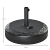 Parasolvoet Voor Ø38/48mm Parasolstang, Tot 30kg Water Of 40kg Zand, Hdpe, Zwart, Ø55x38cm, Stabiele Steun Voor Tuin 4