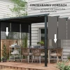 Paviljoen 3,5x3m Pergola Met Zijwand, Terrasoverkapping, Donkergrijs, Weerbestendig Voor Tuin & Terras 5