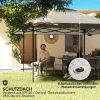 Paviljoen 4x4m Waterdicht Hoogteverstelbaar Pop Up Vouwpaviljoen Met Netwanden Uv 50+ Opvouwbaar Feesttent Tuinpaviljoen Met Draagtas Zandzakken Tuinpaviljoen Voor Camping Tuin Festival, Beige 7