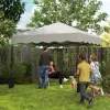Paviljoen Ca.3x3m, Waterafstotend Stabiel Winterbestendig Pop Up Vouwpaviljoen Met Uv Bescherming 50+, Opvouwbaar Feesttent Tuintent Met Rolkoffer, Tuinpaviljoen Voor Camping Tuin, Crèmewit 2