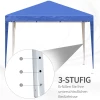 Paviljoen Ca. 3x3m, Waterafstotend Stabiel Winterbestendig Pop Up Vouwpaviljoen, Uv Bescherming, Opvouwbaar Feesttent Tuintent Met Tas, Tuinpaviljoen Voor Camping Tuin, Blauw 7