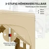 Paviljoen Ca. 3x6m, Waterafstotend Stabiel Winterbestendig Pop Up Vouwpaviljoen, Uv Bescherming 50+, Opvouwbaar Feesttent Tuintent Met 6 Zijpanelen Tas Tuinpaviljoen Voor Camping Tuin, Zand 6