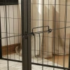 Puppyren 100 Cm Hoog, 6 Delig Hondenren Diy Puppyren Met Deur, Vrijloopren Voor Kleine, Middelgrote En Grote Honden, Staal, Zwart 10