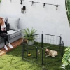 Puppyren 60 Cm Hoog, 6 Delig. Hondenren Diy Puppyren Met Deur, Vrijloopren Voor Kleine Honden, Staal, Zwart 2