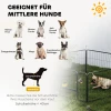 Puppyren 60 Cm Hoog, 6 Delig. Hondenren Diy Puppyren Met Deur, Vrijloopren Voor Kleine Honden, Staal, Zwart 8