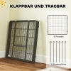 Puppyren 80 Cm Hoog, 6 Delig. Diy Hondenren Met Deur, Vrijloopren Voor Kleine Tot Middelgrote Honden, Staal, Zwart 7