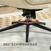 Relaxstoel Met Kruk 360° Draaibare Tv Stoel Met Ligfunctie, Tv Stoel Met Koord Optiek, Ruststoel Voor Woonkamer, Slaapkamer, Beige 5