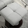 Relaxstoel Met Voetenbank, Draaibare Tv Stoel Met Ligfunctie, Schommelfunctie, Ligstoel Met Dubbele Hoge Rugleuning, Fluweelachtige Uitstraling, Voor Woonkamer, Slaapkamer, Grijs 10