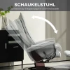 Relaxstoel Met Voetenbank, Draaibare Tv Stoel Met Ligfunctie, Schommelfunctie, Ligstoel Met Dubbele Hoge Rugleuning, Fluweelachtige Uitstraling, Voor Woonkamer, Slaapkamer, Grijs 7