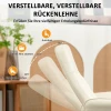 Relaxstoel Met Voetenbank, Elektrische Massagestoel Met Ligfunctie, 10 Massagepunten, Draaibare Televisiestoel Met Zijvak, Afstandsbediening, Kunstleer, Crèmewit 7