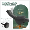 Relaxstoel Met Voetenbank, Opbergruimte, Gestoffeerde Televisiestoel Met Ligfunctie, 360° Draaibare Tv Stoel Voor Slaapkamer, Woonkamer, Kunstleer, Donkergrijs 5