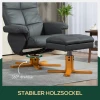 Relaxstoel Met Voetenbank, Opbergruimte, Gestoffeerde Televisiestoel Met Ligfunctie, 360° Draaibare Tv Stoel Voor Slaapkamer, Woonkamer, Kunstleer, Donkergrijs 8