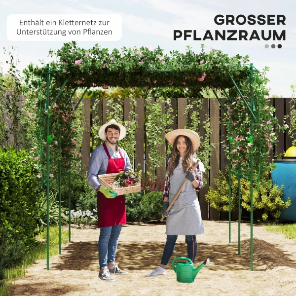 Roestvrij Stalen Klimrek Met Driehoekig Ondersteuningsontwerp 223x223x223 Cm Rozenboog Voor Klimplanten Tuin Trellis Voor Kamerplanten Plant Trellis Voor Groenten Bloemen Groen 5