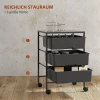 Rolwagen, Serveerwagen Met 3 Verdiepingen, Handvatten, Opbergwagen Voor Keuken, Woonkamer, 40,8 X 33,5 X 60,5 Cm, Zwart 5