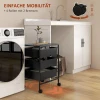 Rolwagen, Serveerwagen Met 3 Verdiepingen, Handvatten, Opbergwagen Voor Keuken, Woonkamer, 40,8 X 33,5 X 60,5 Cm, Zwart 6