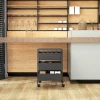 Rolwagen, Serveerwagen Met 3 Verdiepingen, Handvatten, Opbergwagen Voor Keuken, Woonkamer, 40,8 X 33,5 X 60,5 Cm, Zwart 8