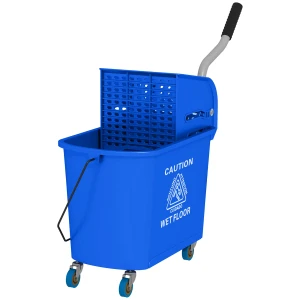 Schoonmaakwagen Wasemmer Huishouden 20 L Met Centrifuge En Scheider Voor Schoon Vuil Water Blauw 60l X 27b X 70,5h Cm 1